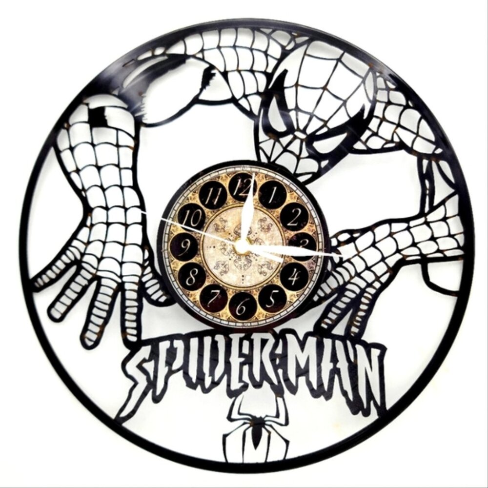 SPIDERMAN vinyl record clock